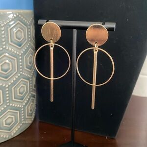 Gold Geometric Fashion Earrings